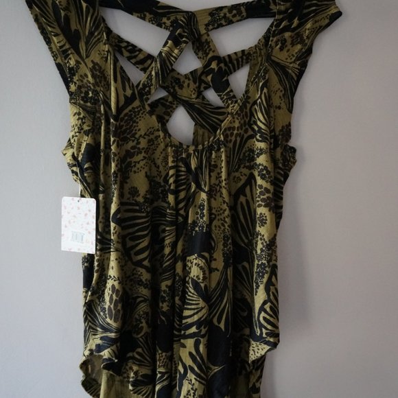 Free People Sugar Cane Blouse XS Green - Picture 5 of 6